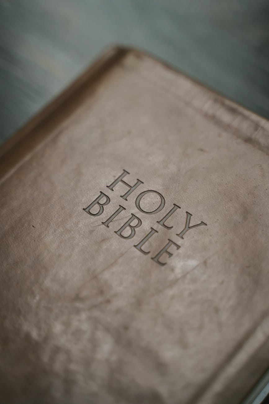 a close up shot of a bible
